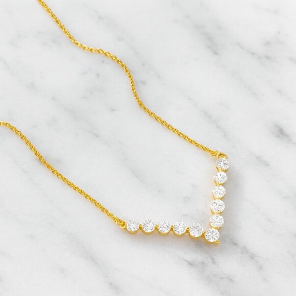 "Kingsley" 925 Sterling V Necklace - Picture 2 of 2